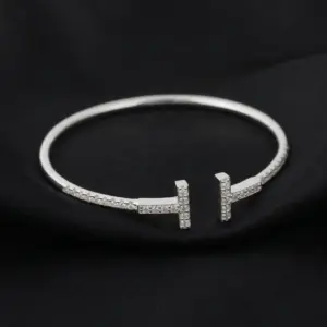 Tiffany T Pavé Sparkle Wire Bangle