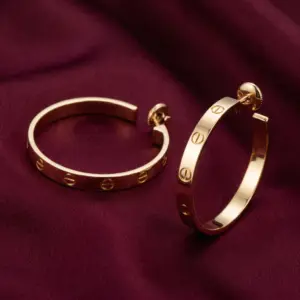 Cartier LOVE hoop earrings, large model Gold Filled