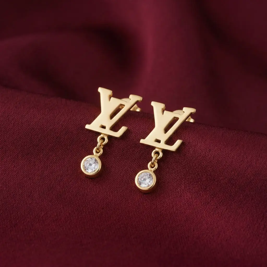 L.V Idylle Blossom Earrings, Gold Filled