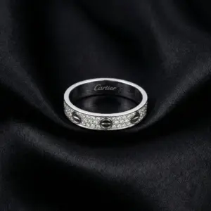 Cartier's, LOVE ring, Small Model, Paved