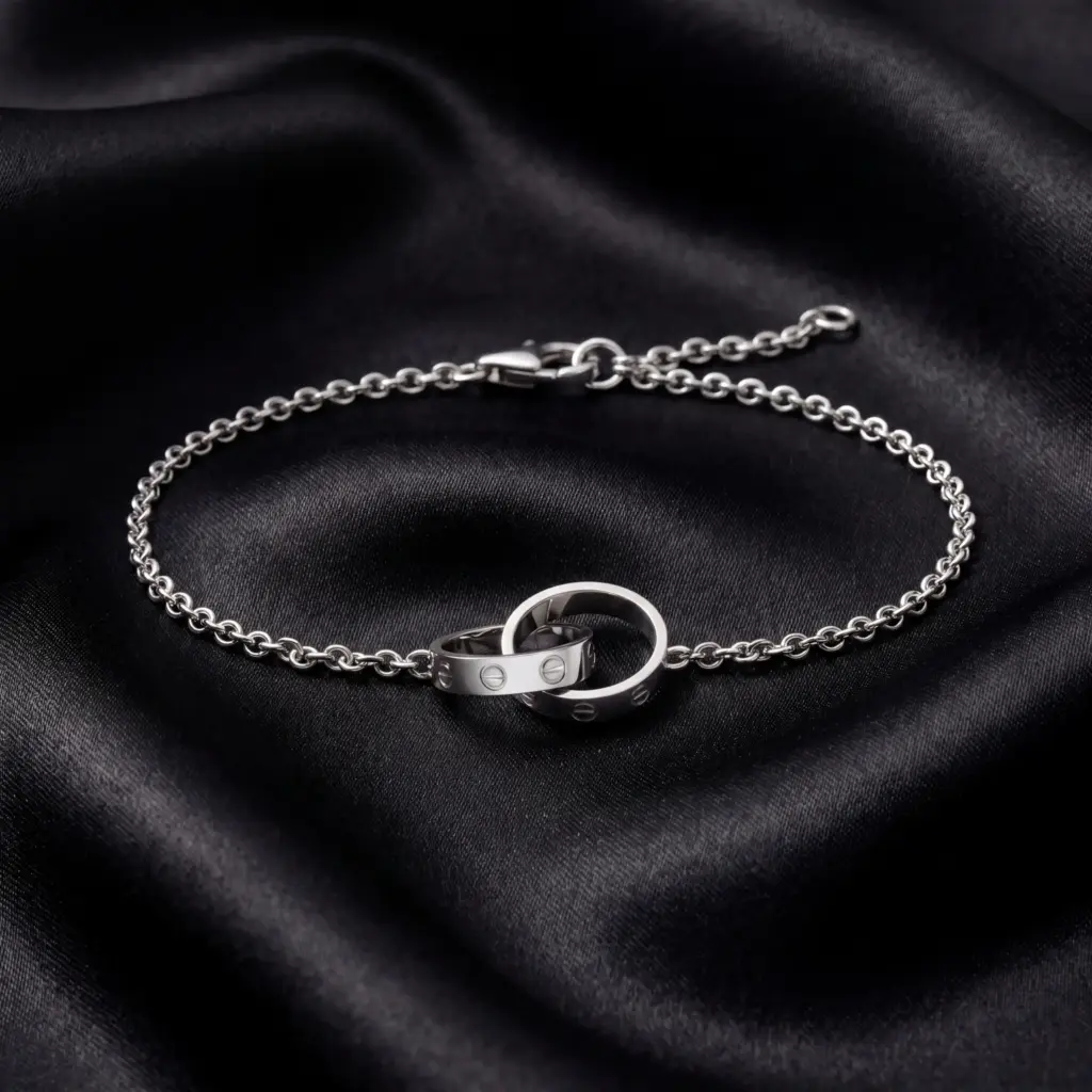 Cartier LOVE bracelet, on chain