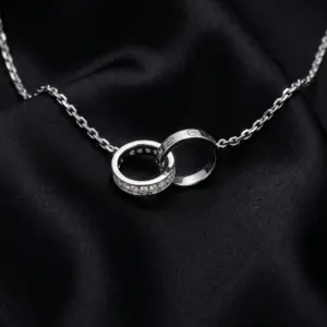 Cartier, LOVE half-paved Necklace