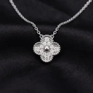 Van Cleef & Arpels, Vintage Alhambra with stones Necklace