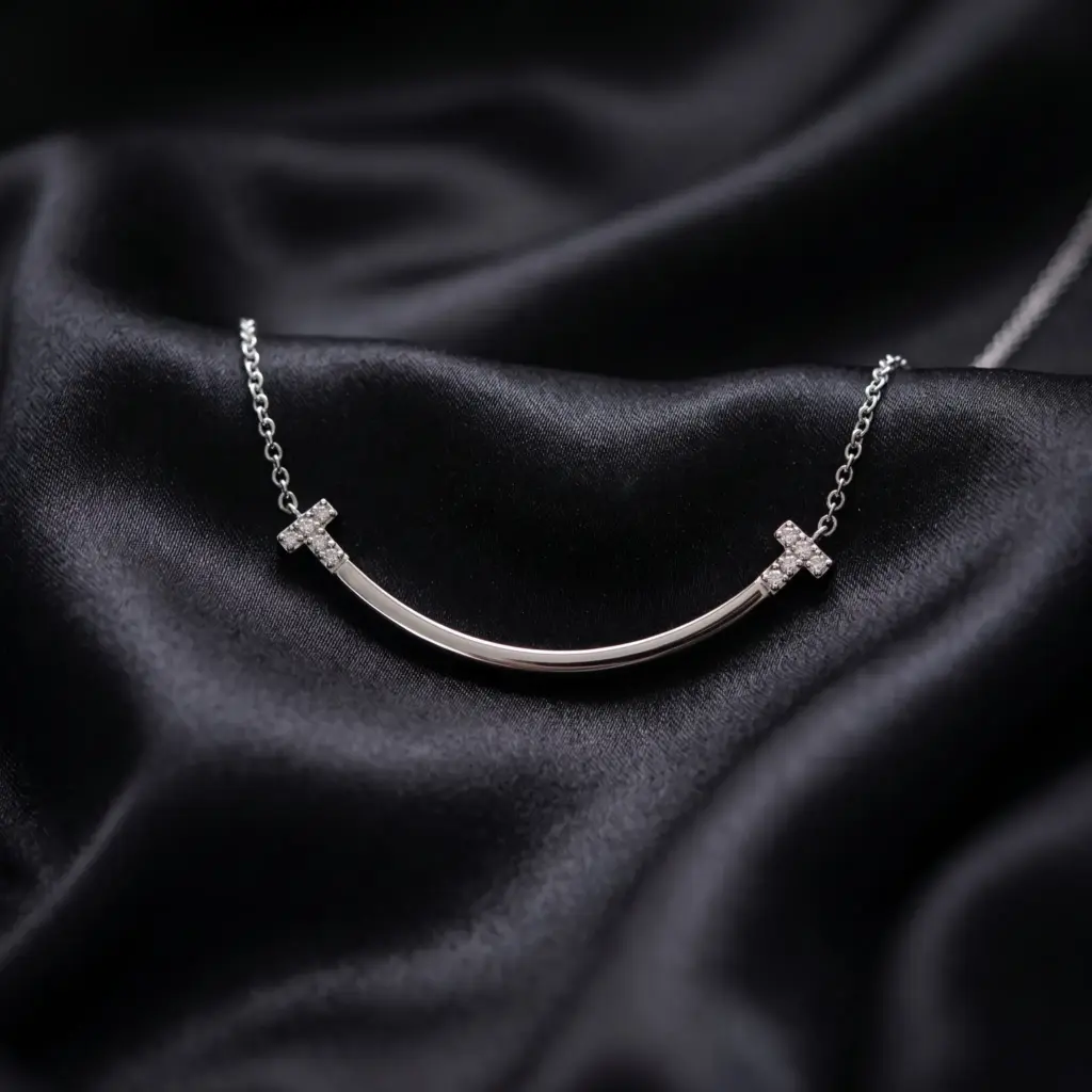 Tiffany T, Smile Small with 6 stones Necklace