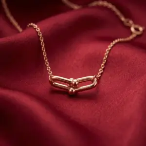 Tiffany HardWear, Small Double Link Necklace Gold Fill