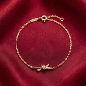 Tiffany Knot, Chain Bracelet Gold Filled