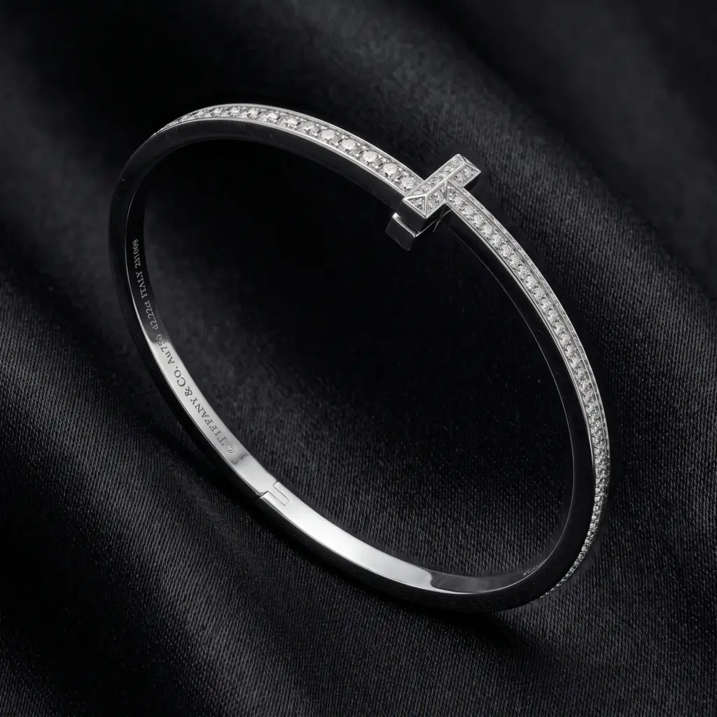 Tiffany T, T1 Narrow Pavé Hinged Bracelet